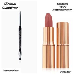Clinique Quickliner & Charlotte Tilbury Pillowtalk Lipstick Travel Bundle